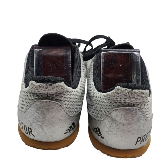 Adidas Predator Sala Soccer Sneakers Shoes Mens Size 8 Silver Black Lace Up - Picture 4 of 7